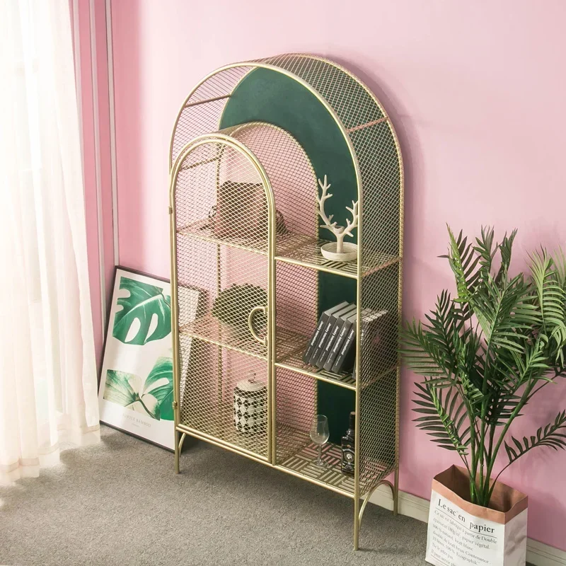 

Internet Celebrity Low Bookcase Arch Floor Affordable Luxury Style Storage Bookshelf Living Room