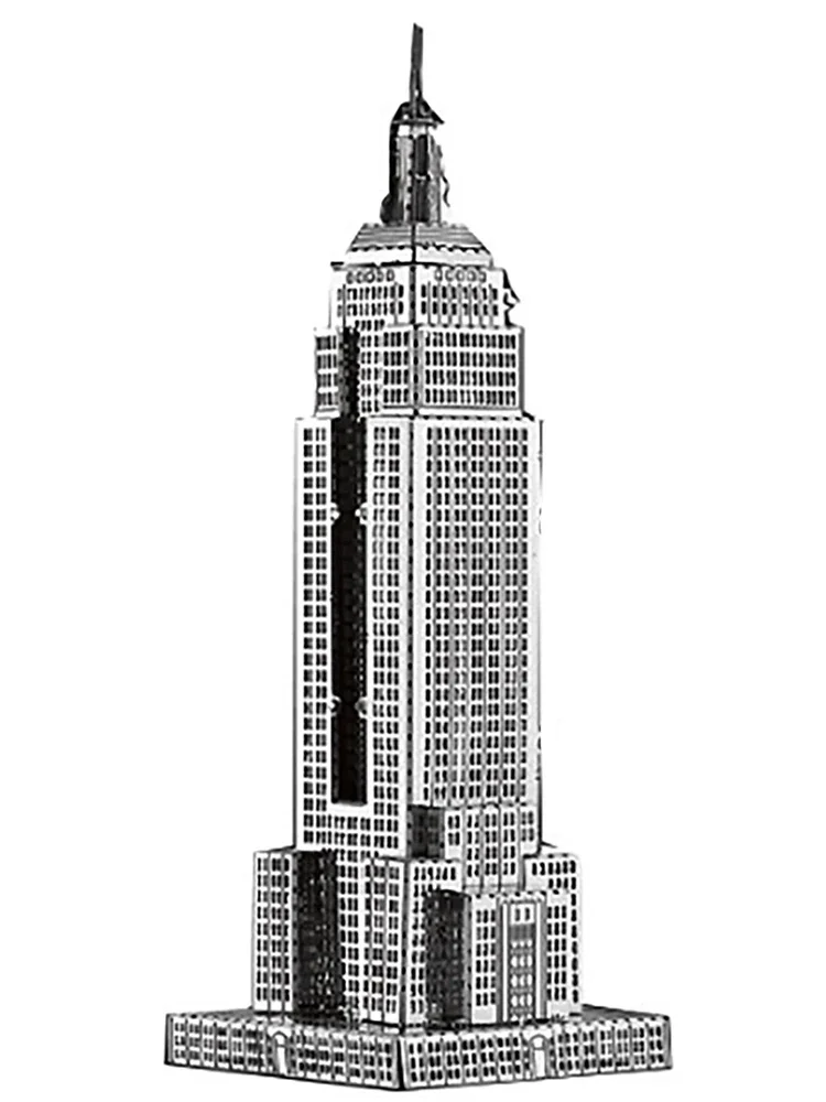 Empire State Building zestawy modeli 3D Puzzle metalowe DIY wycinane laserowo Puzzle wyrzynarka zabawkowa dla dzieci