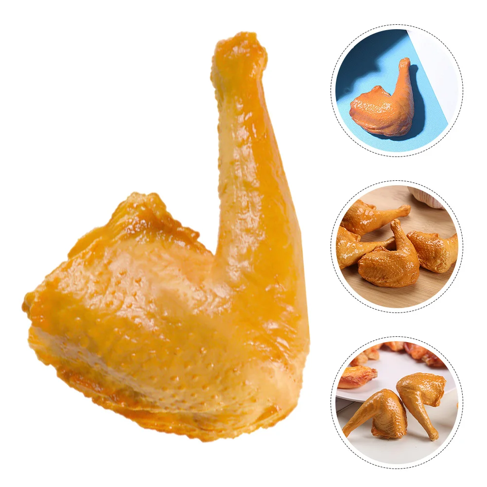 

3Pcs Imitated Duck Legs Lifelike Appearance High Durability Plastic Roasted Duck Leg Photo Props Food Model Fake Food