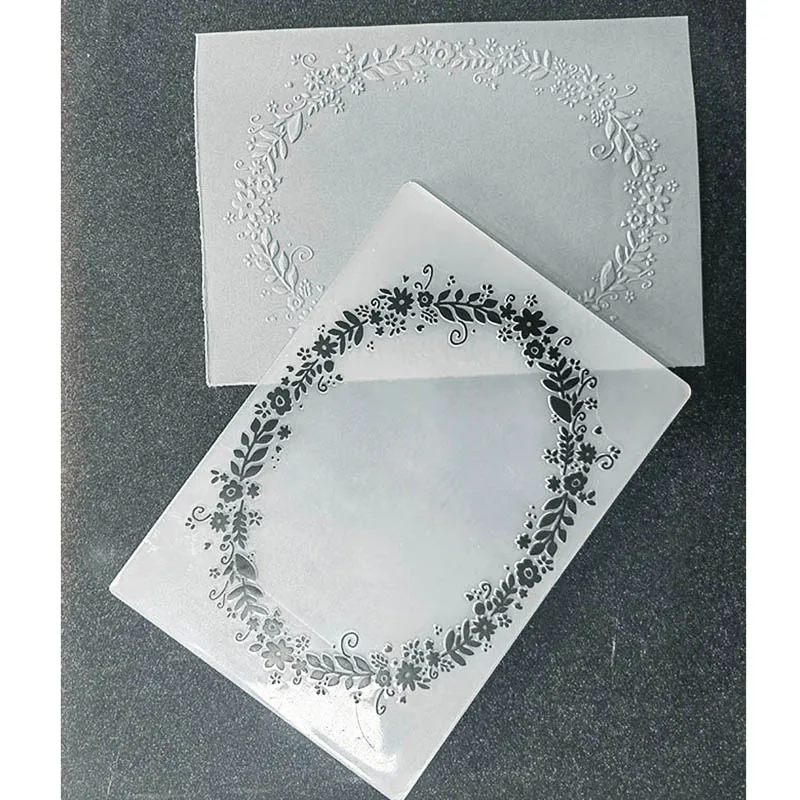 Paper Oval Frame Lace Embossing Folder, Scrapbook 2d Cutting Mold, Template, Card Printing Supplies