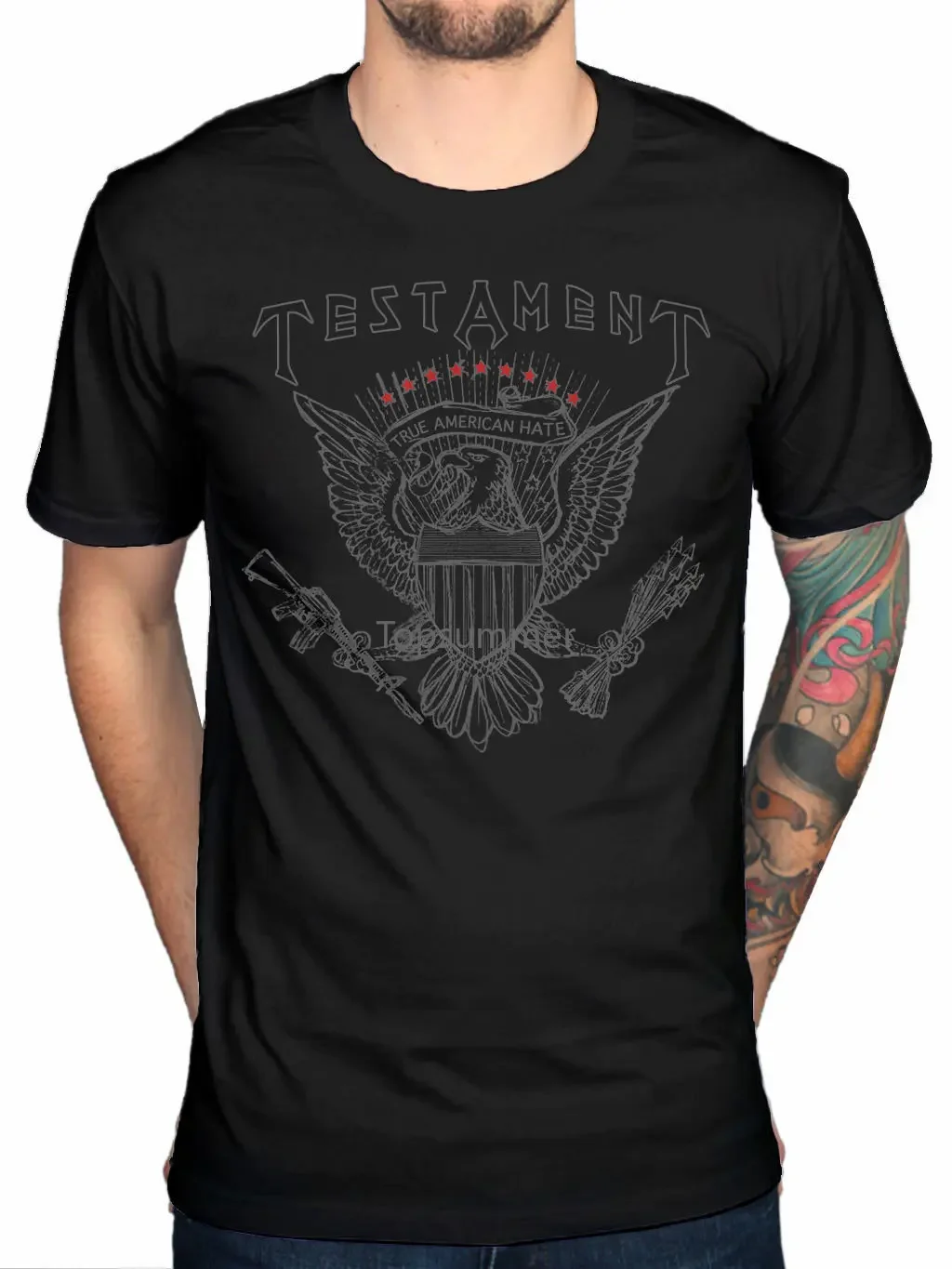 

Testament True American Hate T-Shirt Thrash Metal Band Rock Fan Merch