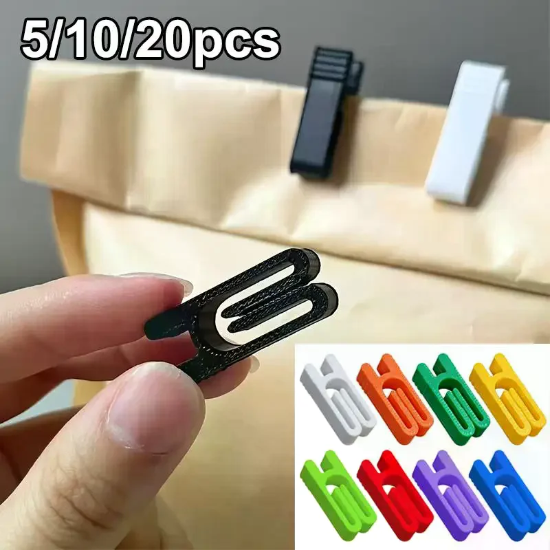 5/10/20pcs Snack Bag Seal Clips Durable Food Packaging Clips Reusable Leak-Proof Preserving Clips Kitchen Gadget
