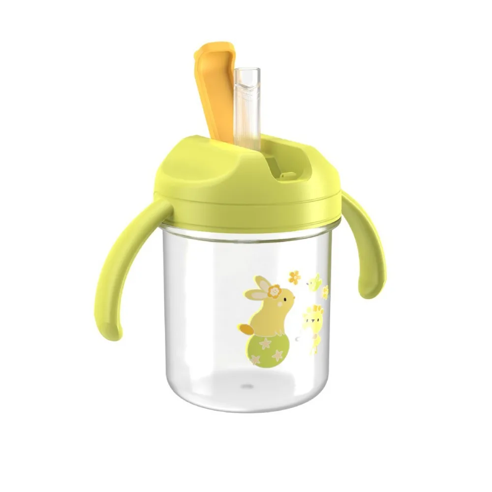 

Новинка с соломенной чашкой, водонепроницаемые бутылки для воды на 280 мл, пищевая полипропиленовая чашка-непроливайка