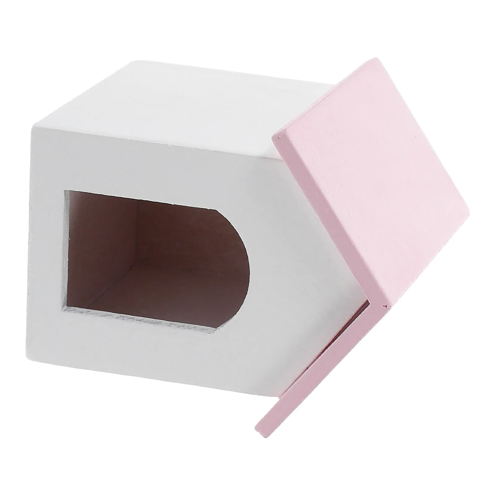 

Миниатюрный домик для собак с розовой крышей и белыми стенами, масштаб 1:12, аксессуары для кукольного домика, для миниатюрных домиков, под покраску