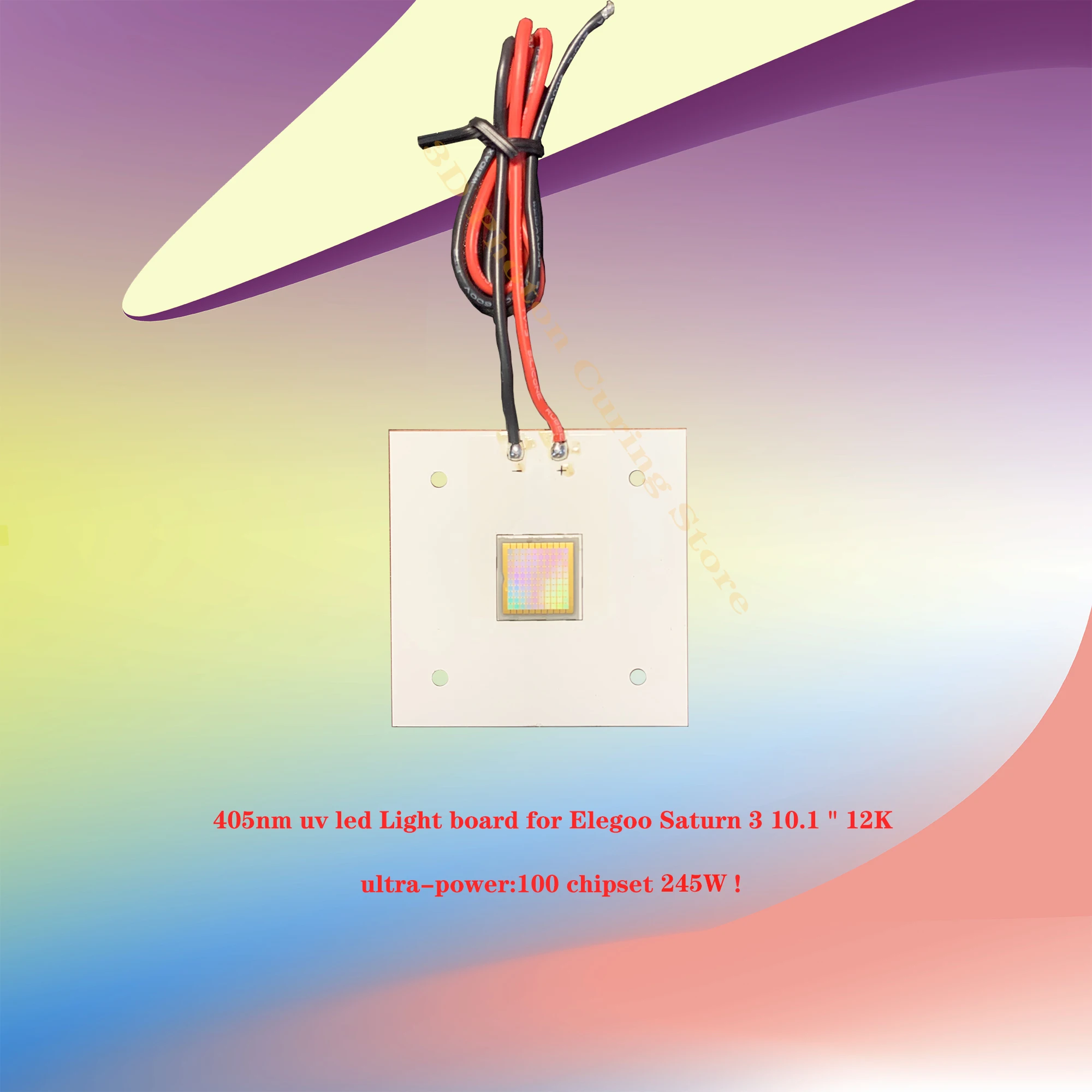 

405nm uv led Light board for Elegoo Saturn 3 10.1＂12K ultra-power 100 chipset 245W UV optical curing COB solution 3d printer led