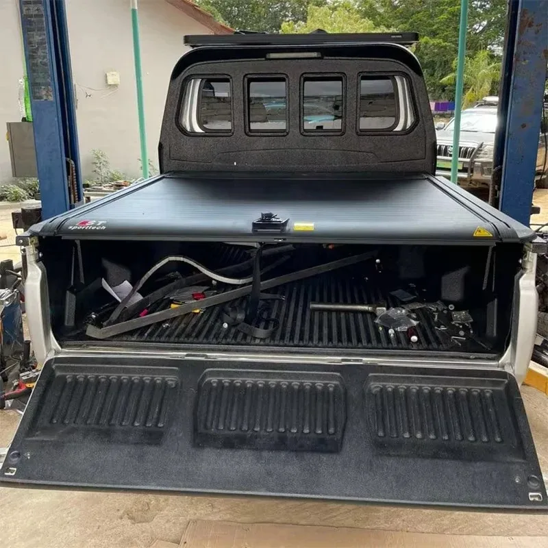 

ST Manual /Electric Aluminum Alloy Tonneau Covers Pickup Roller Lid Truck Bed Cover for Land Cruiser 79 series accessories