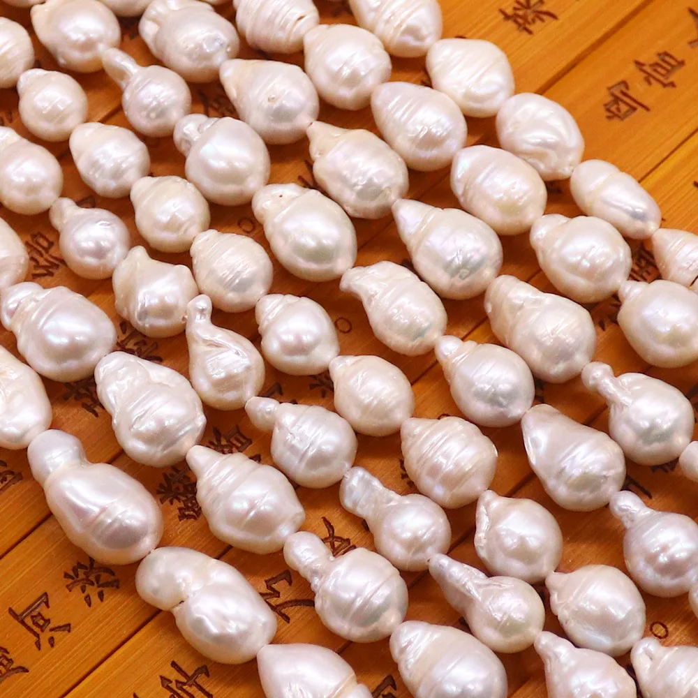 Luxury Natural Freshwater Baroque Threaded Pearls Irregular Straight-hole Loose Beads DIY Necklace Bracelet Jewelry Accessories