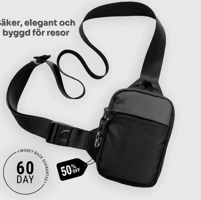 Fashionable Mini Crossbody Bag for Men with Stainless Steel Lock RFID Anti-Theft Mobile Phone Single Shoulder Bag – view 1