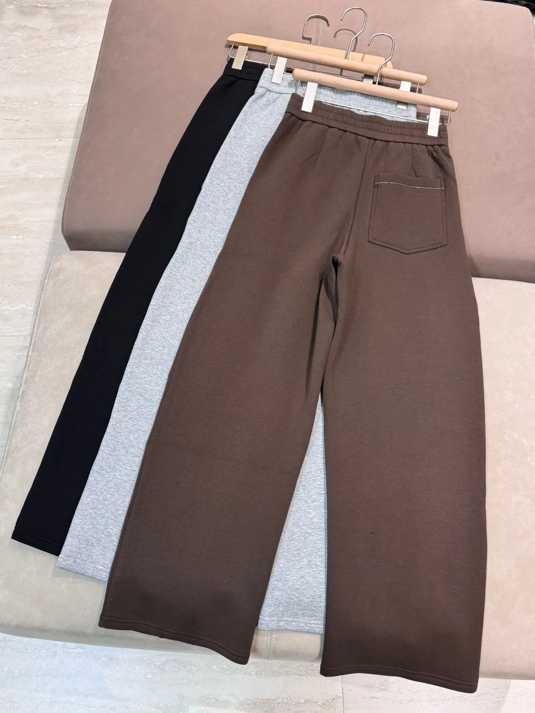 Autumn-winter casual wide leg soft comfortable warm pants