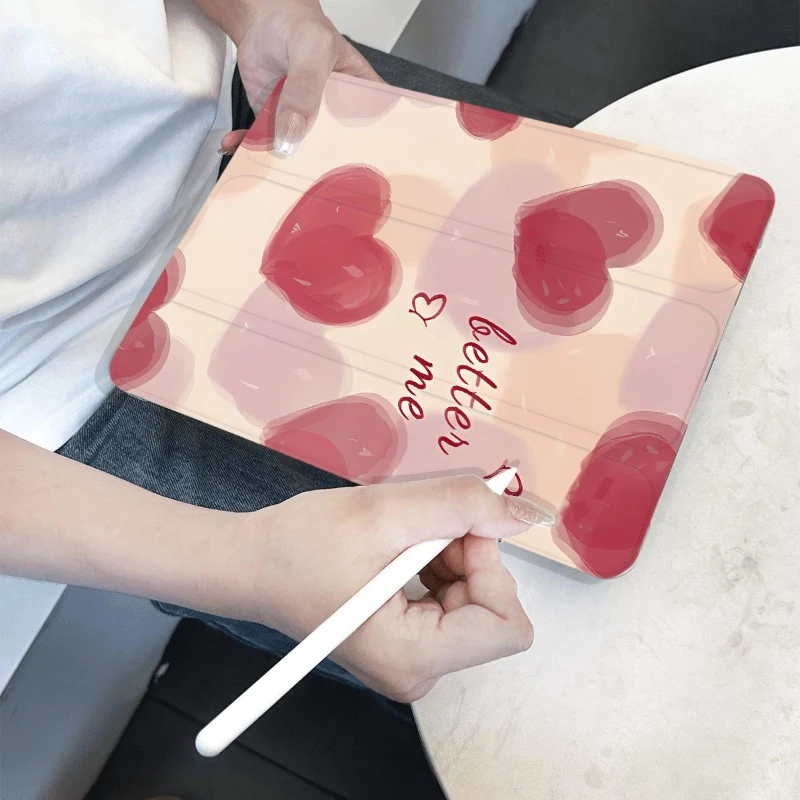 

Чехол для планшета Red Heart для Ipad 2017 10,5 дюймов Pro 11 2-й 3-й 4-й IPad Air 5 2022 Air 4 Чехол 10,9 10-го поколения 10,2 9-й 8-й 7-й