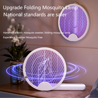 2In1 Smart Mosquito Killer Lamp Radiationless Folding Mosquito Swatter Mute Electric Fly Bug Zapper 1200mA USB Insect Trap