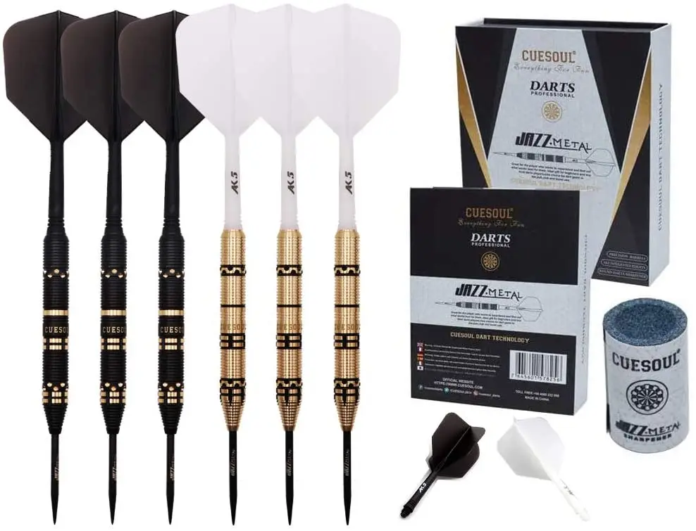 

CUESOUL Jazz-Metal 21g/24g/26g Steel Tip Darts with AK5 integrated Dart Flights