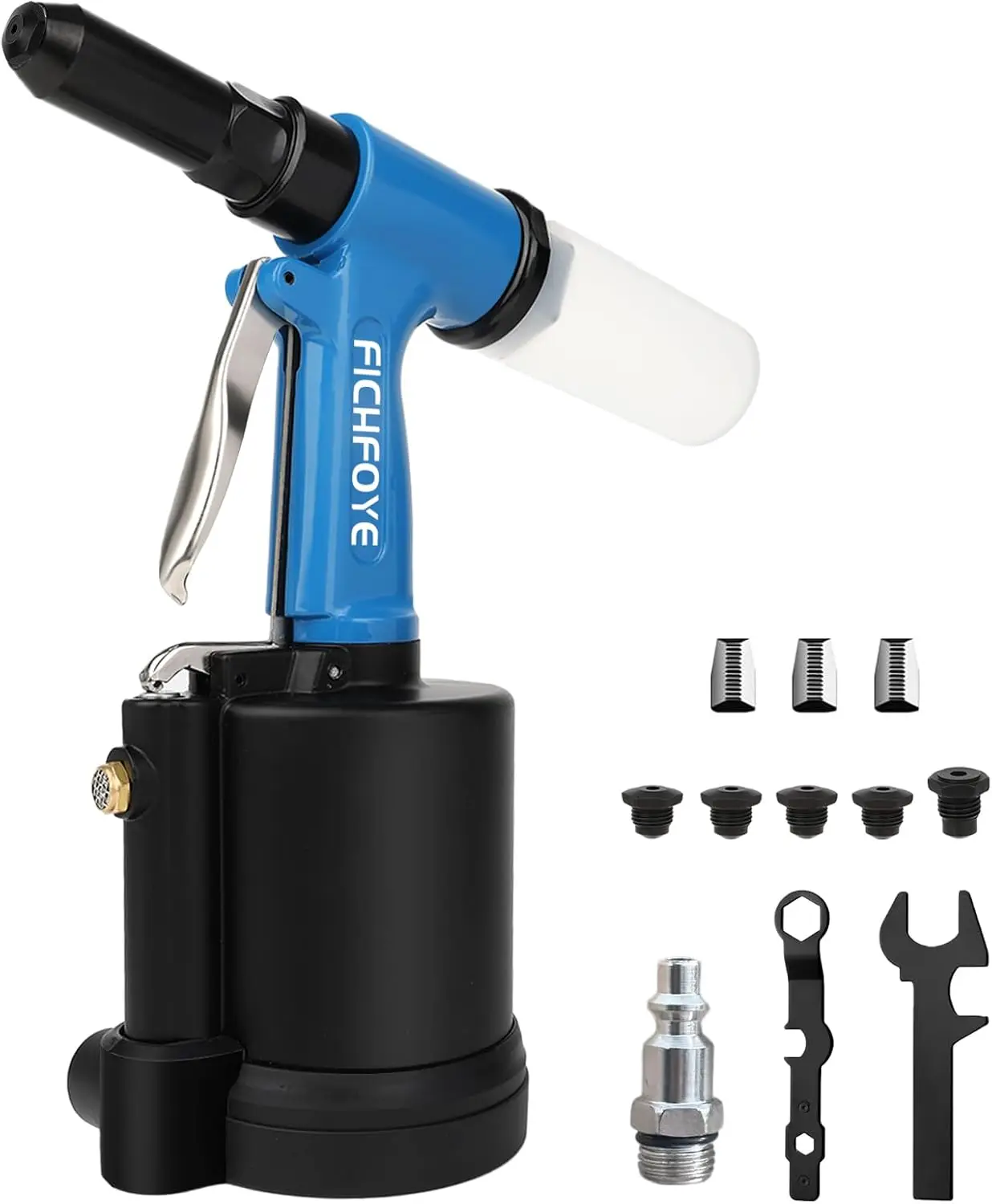 

Heavy Duty Pneumatic Rivet Gun Set, 4000LBF Air Riveter with 5 Sizes for Automotive Construction Manufacturing