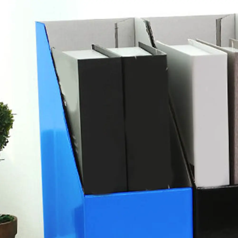 Desktop File Organizer 6 Piece Colorful Vertical Magazine Document Storage Rack for Home Office