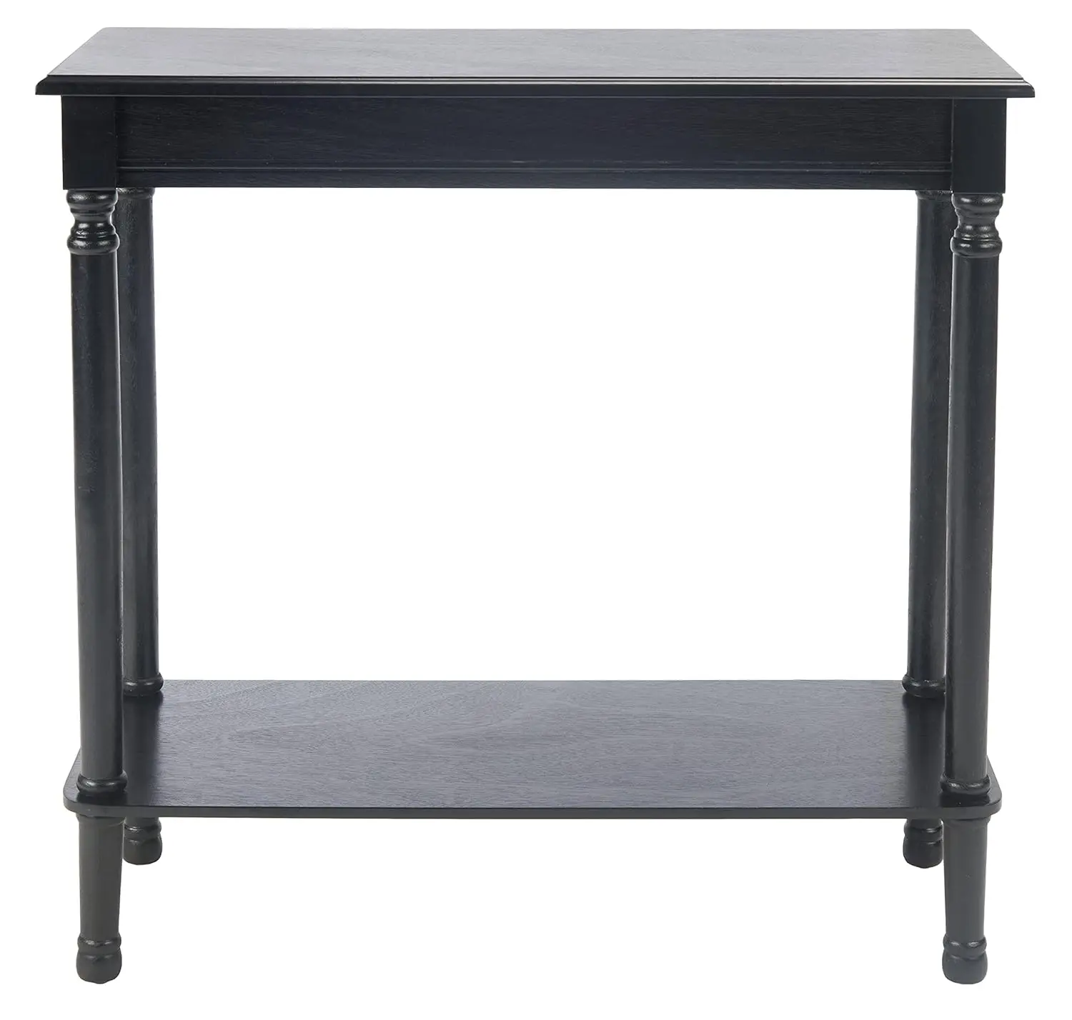 Black Rectangular Console Table with Bottom Shelf for Entryway Living Room Hallway Customized