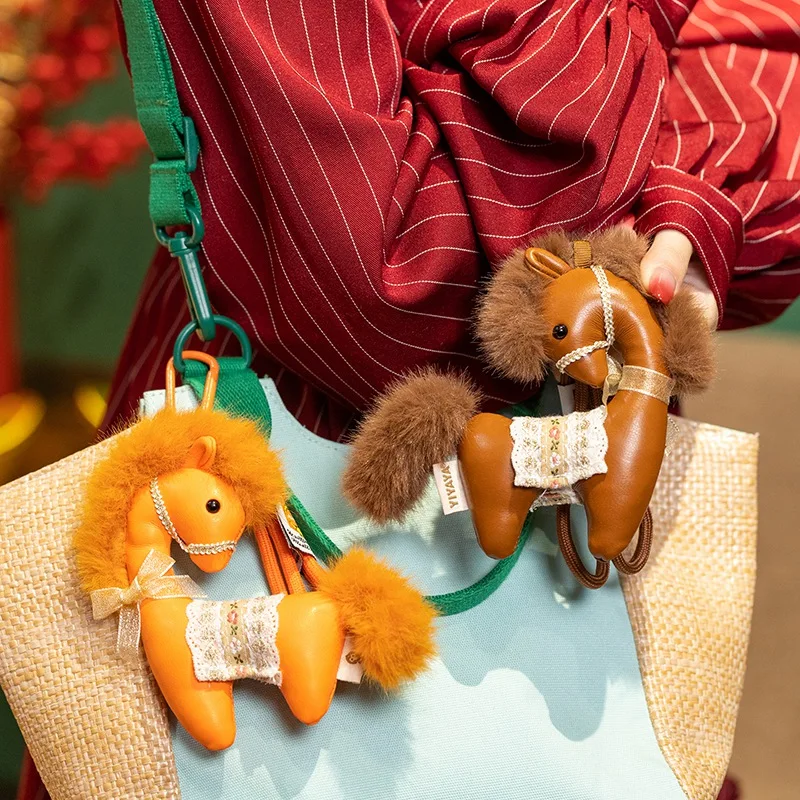 14 センチメートル西洋カウボーイポニーぬいぐるみ絶妙な馬年ポニーペンダントキーチェンフェスティバルギフト幸運の装飾