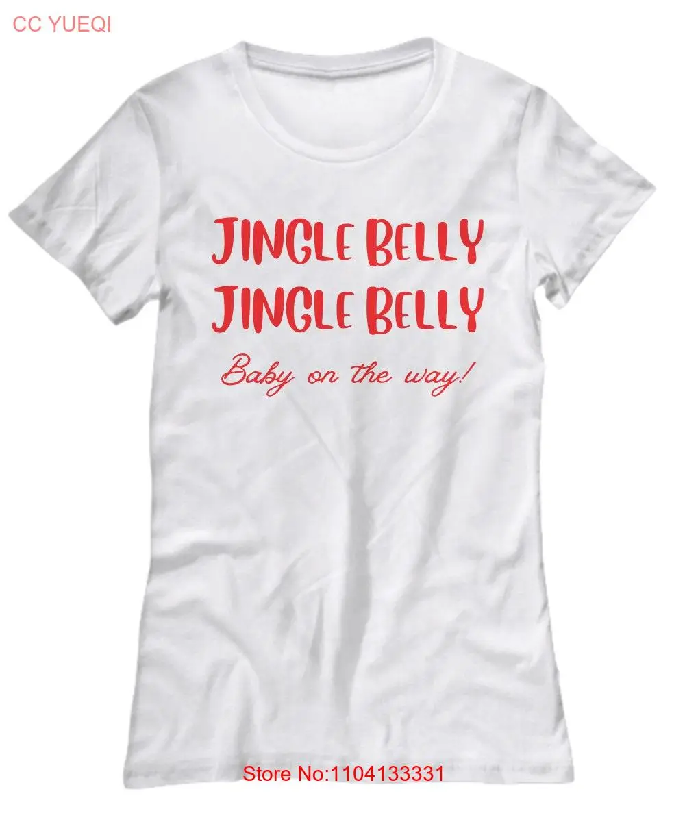 Kerst Zwangerschap Onthullen T-shirt Zwangerschapsparen Zwangere lange of korte mouwen