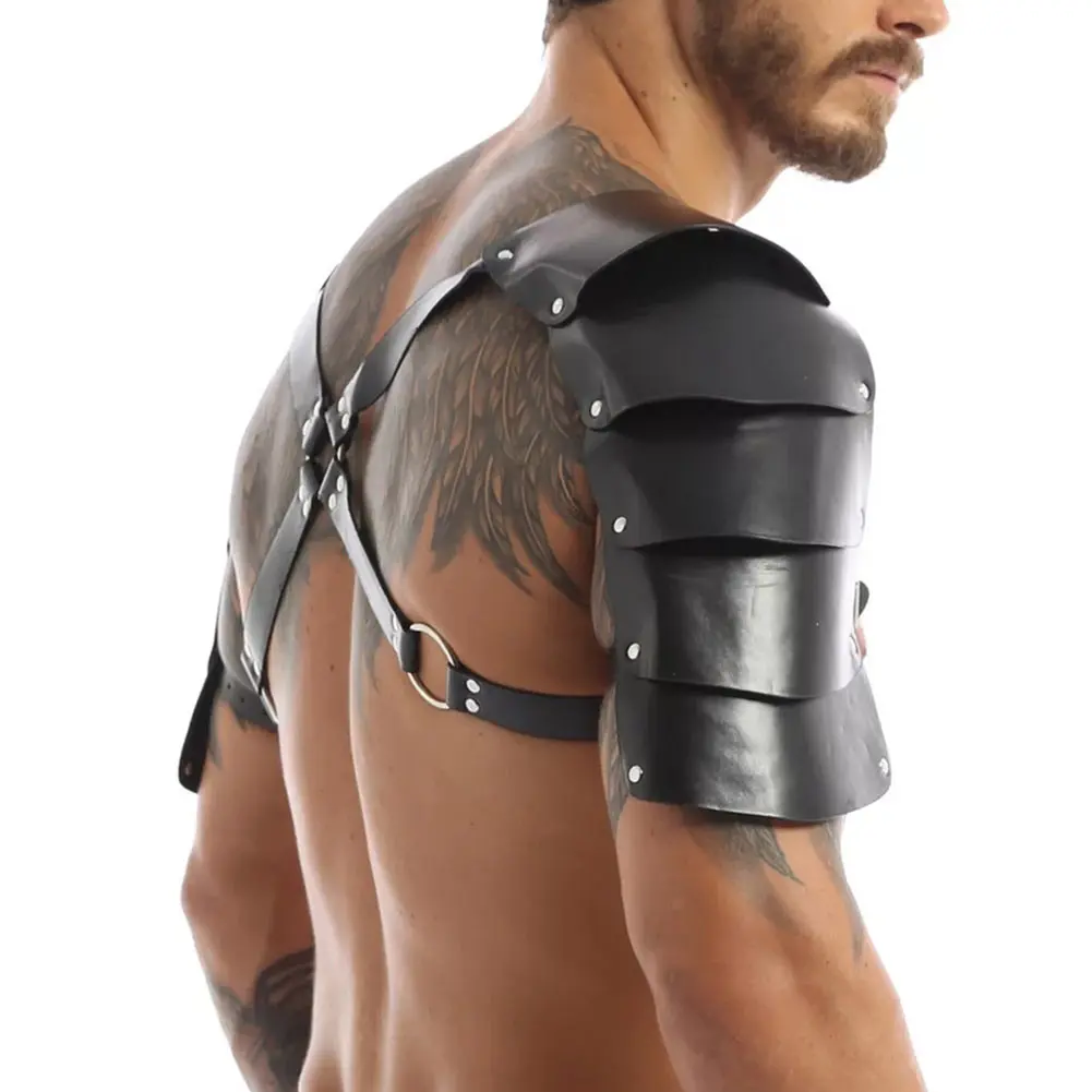 Accesorios de disfraz vikingo renacentista para hombres, cinturón ancho de armadura de corsé de fantasía de caballero Medieval, accesorios de fantasía para adultos