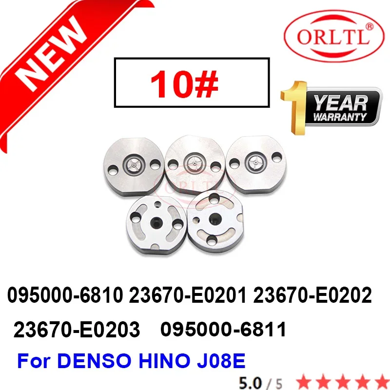 

095000-6810 23670-E0201 23670-E0202 23670-E0203 095000-6811 Injector Common Rail Valve Plate 10# FOR DENSO HINO J08E