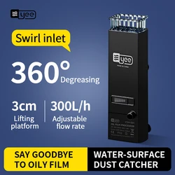 3W Aquarium Surface Oil Skimmer Filter Mini Mute Auto Oil Film Processor Remove Tool for Fish Tank Water Filtration 220-240V EU