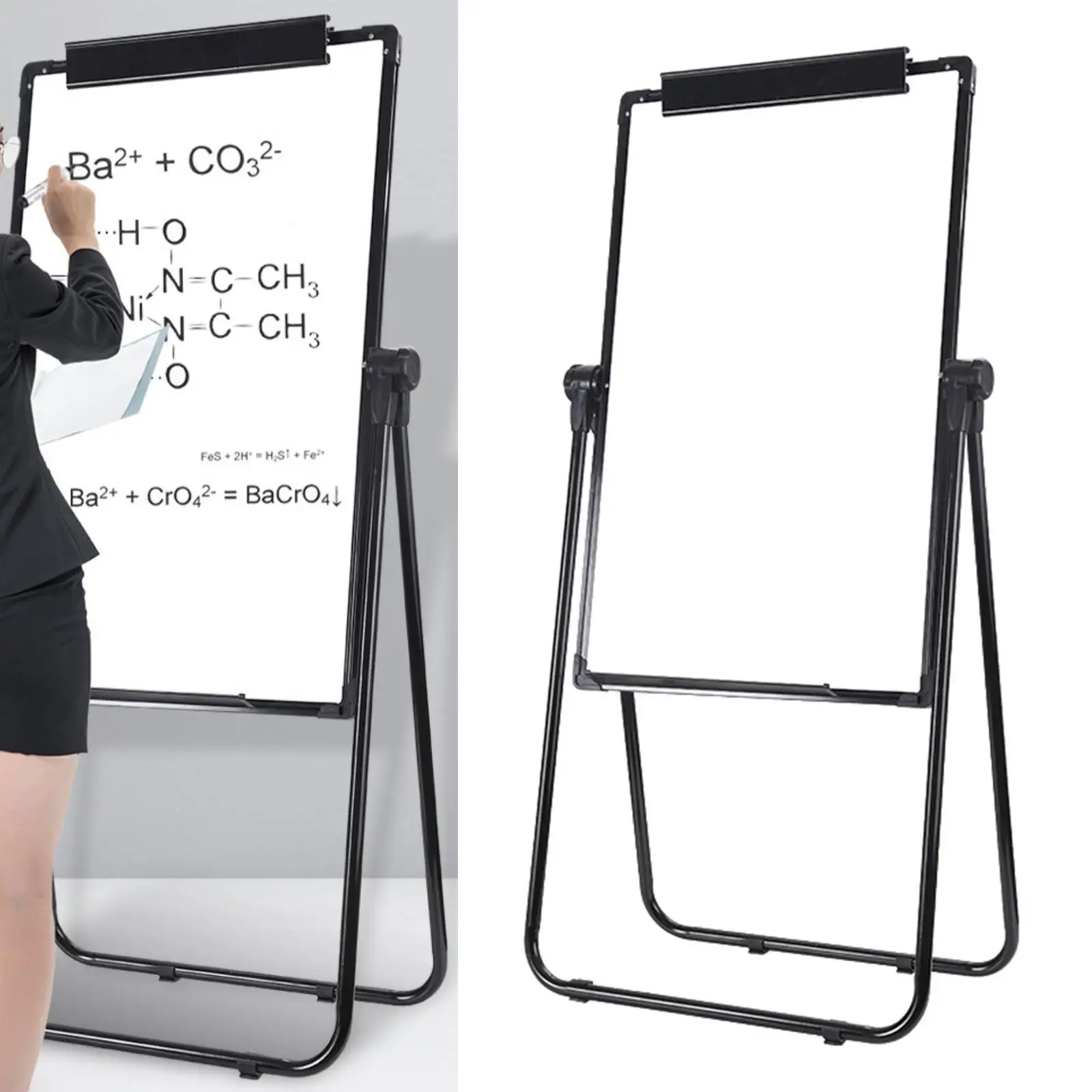 Quadro branco dobrável de 24x35 polegadas com suporte multiuso com altura ajustável