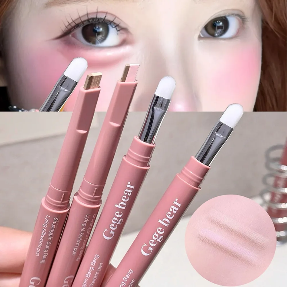 Crayon sous les yeux bicolore 2 en 1, surligneur éclaircissant, bâton d'ombre rose nu, Aegyo Sal couché, ver à soie, maquillage pour cils Eeyshadow