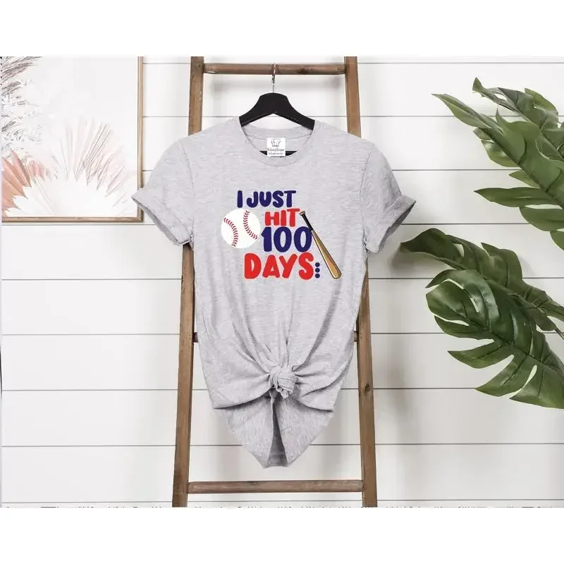 I Just Hit 100 Days T Shirt 100th of School Baseball Tennis Lover Teacher s Back To