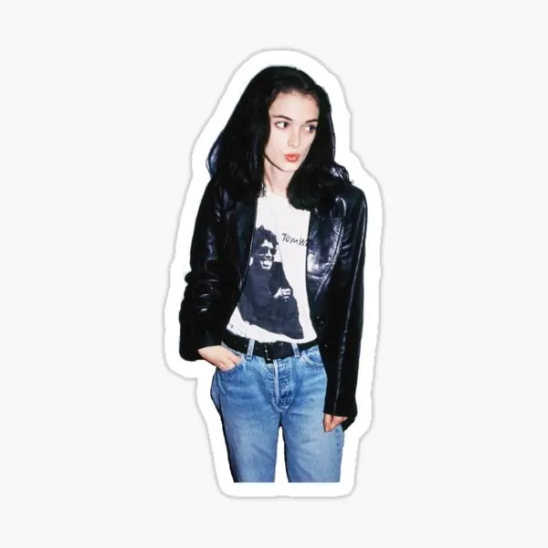 Winona Ryder 5 pegatinas para niños, decoraciones estampadas, arte, habitación de Anime, hogar, fondo bonito, ventana, coche, decoración divertida, equipaje de dibujos animados