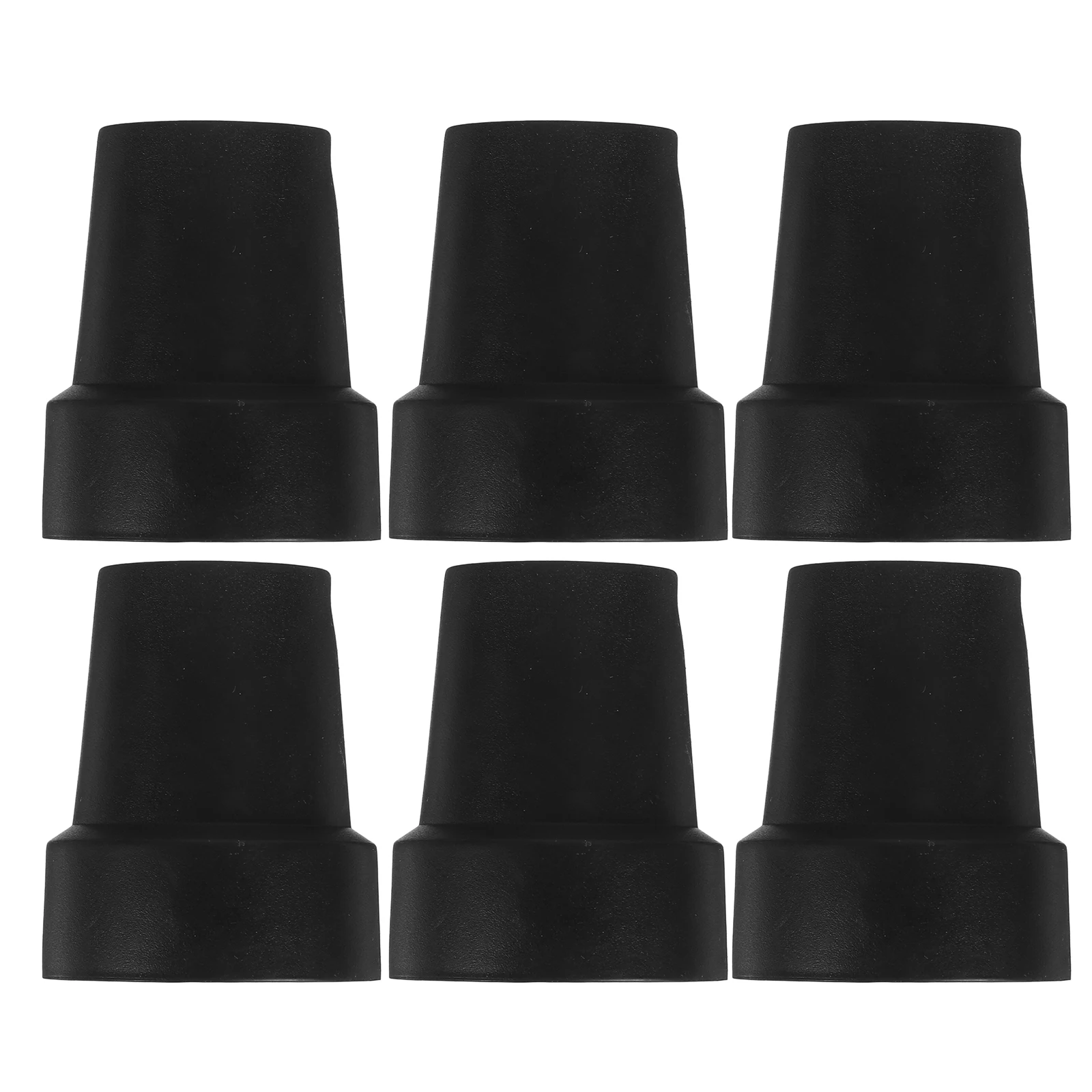 

6 Pcs Anti Slip Rubber Foot Pads for Walking Sticks Cane Tips Crutches Replacement Hiking Pole Shock Absorption Enhanced