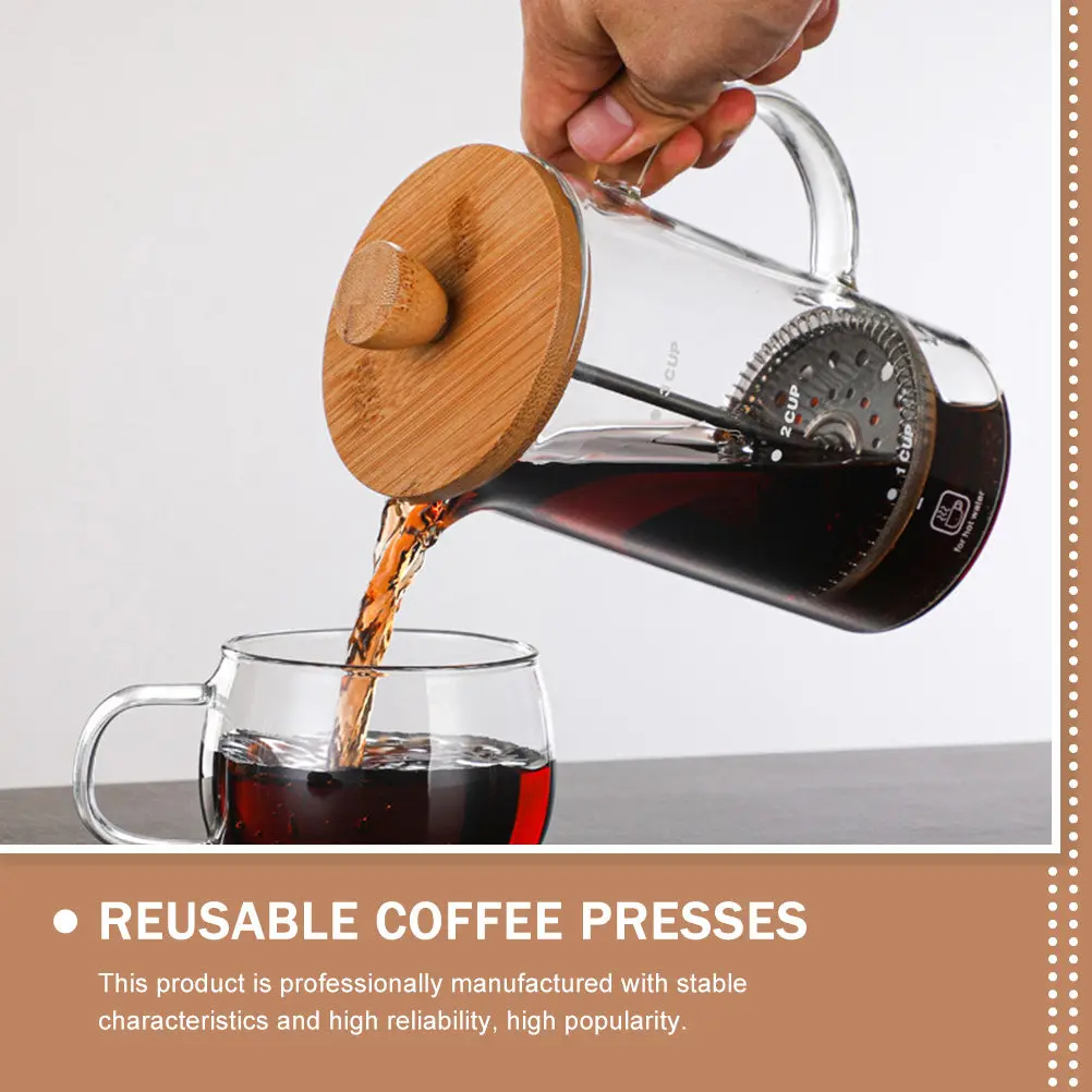 Prensa de café de vidrio resistente con malla de acero inoxidable de precisión para una extracción óptima del sabor del aceite, operación simple, profesional