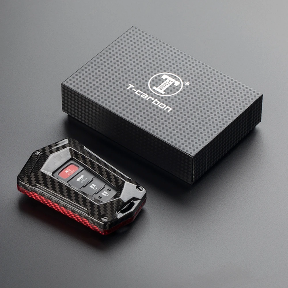 

Carbon Fiber Smart Remote Key Shell Fob Cover Case Cap Decor Trim For Toyota Prius RAV4 Camry 2019-2020