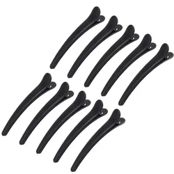 5PCS Professional Hairdressing Salon Hairpins Black Plastic Single Prong DIY Alligator Hair Clip Hair Care Styling Tools