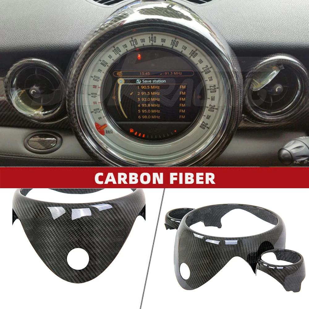 

LHD For Bmw Mini Cooper R55 R56 R57 R58 R59 2005-2013 Carbon Fiber Speedo Cover