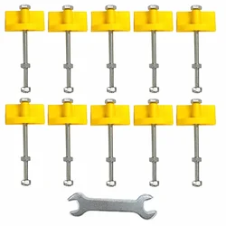 10pcs Manual Tile Locator Wall Tiles Regulator Height Adjustment Positioner Leveler Ceramic Fine Thread Rising Tool Wall level