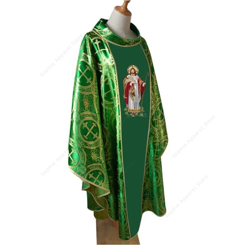 الستائر القابلة للتشابلي يسوع القوطية الكاثوليكية الأنجليكية الكنائس اللوثرية رجال الدين رداء الأقراص الدينية زي الكاهن الليتورجي