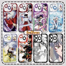 Japanese Hot Anime Inuyasha Phone Case For iPhone 15 14 13 12 11 Mini Pro Max X XR XSMax 6S 6 7 8 Plus SE20 Transparent Cover