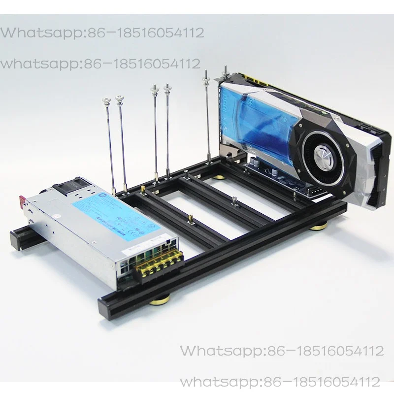 DIY three graphics card holder, external multi-graphics card fixed graphics card base, support standard ATX/server power supply