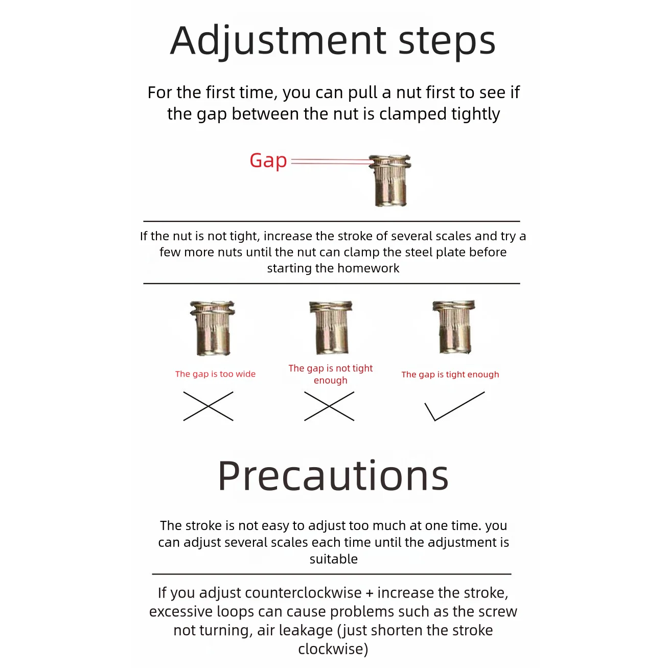 AhuHardware Pneumatic Rivet Nut Gun SN875A Rivet Cap Gun Automatic Stainless Steel Ram Gun Industrial-Grade Pneumatic Tool