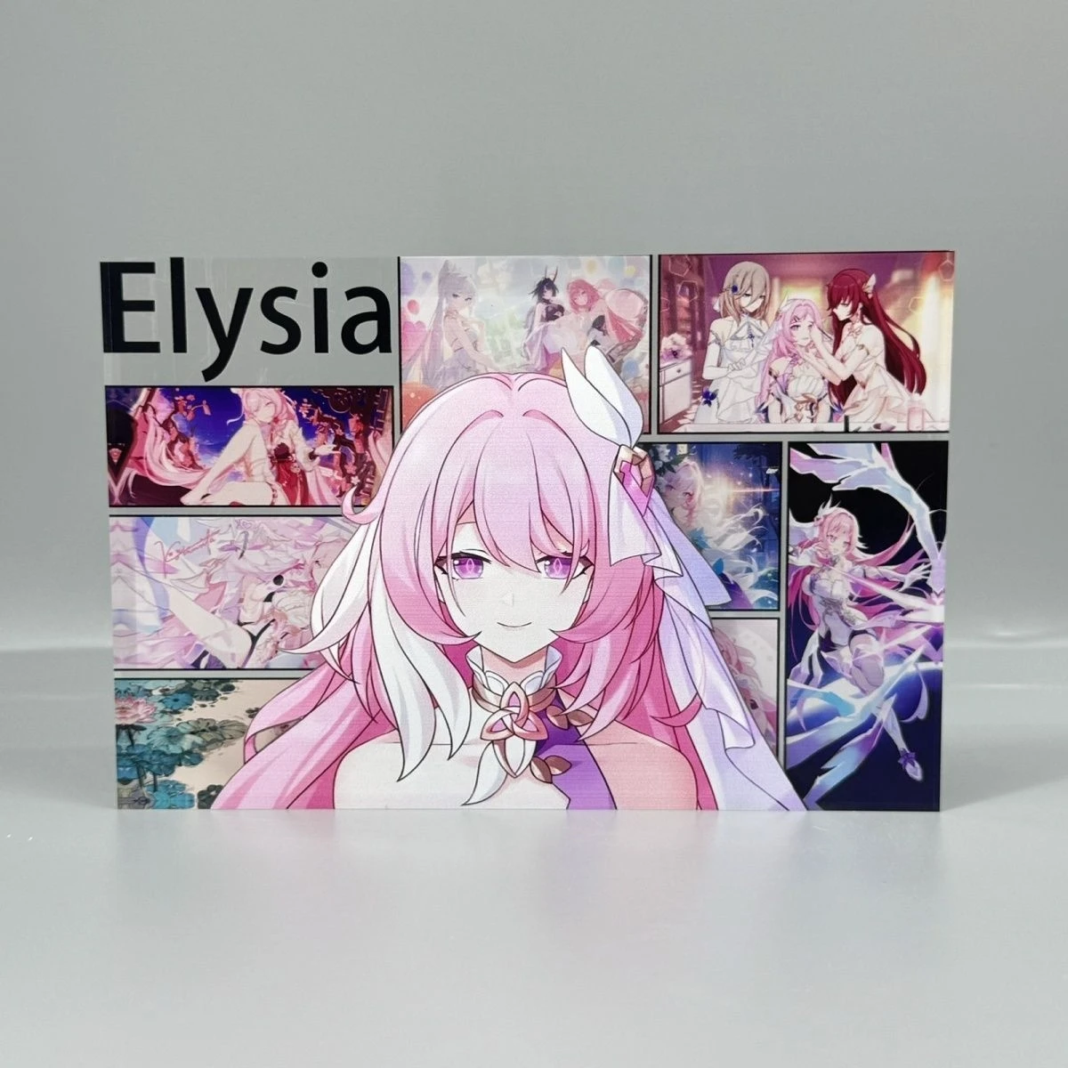 

Anime Honkai Impact 3 Elysia Cosplay Acrylic Brick Indicative Board Desktop Ornament Gift Standing Plate Table Decoration