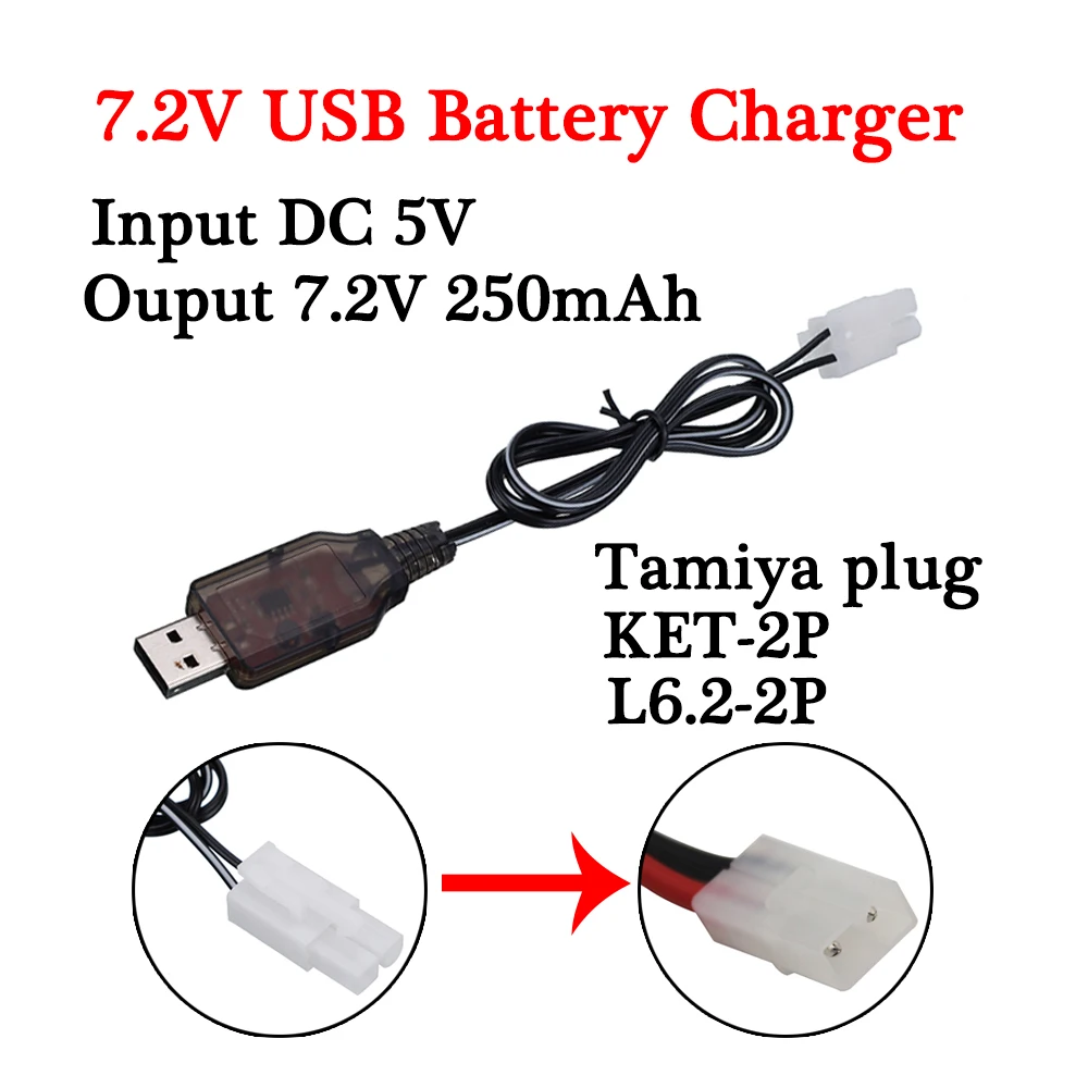 7.2v 9.6v Charger for NiCd NiMH battery Input 100v-240v Output 7.2v 250ma with Tamiya Plug Kep-2p Plug 9.6v charger For RC toys