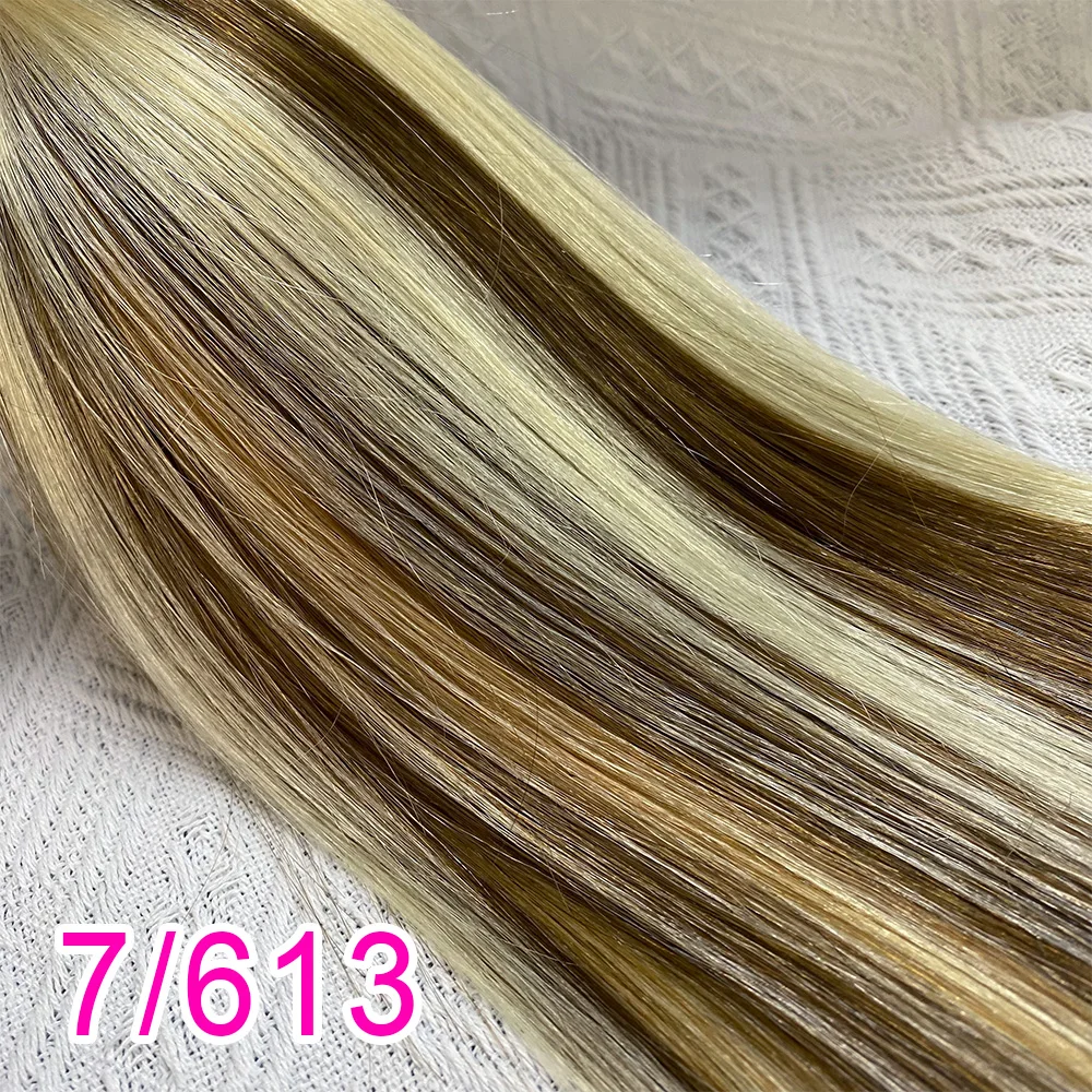 Recht I Tip Hair Extensions Natuurlijke Echte Menselijke Fusion Hair Extensions 50 stks/set Keratine Capsule Bruin Blonde Kleur 18-30 inch
