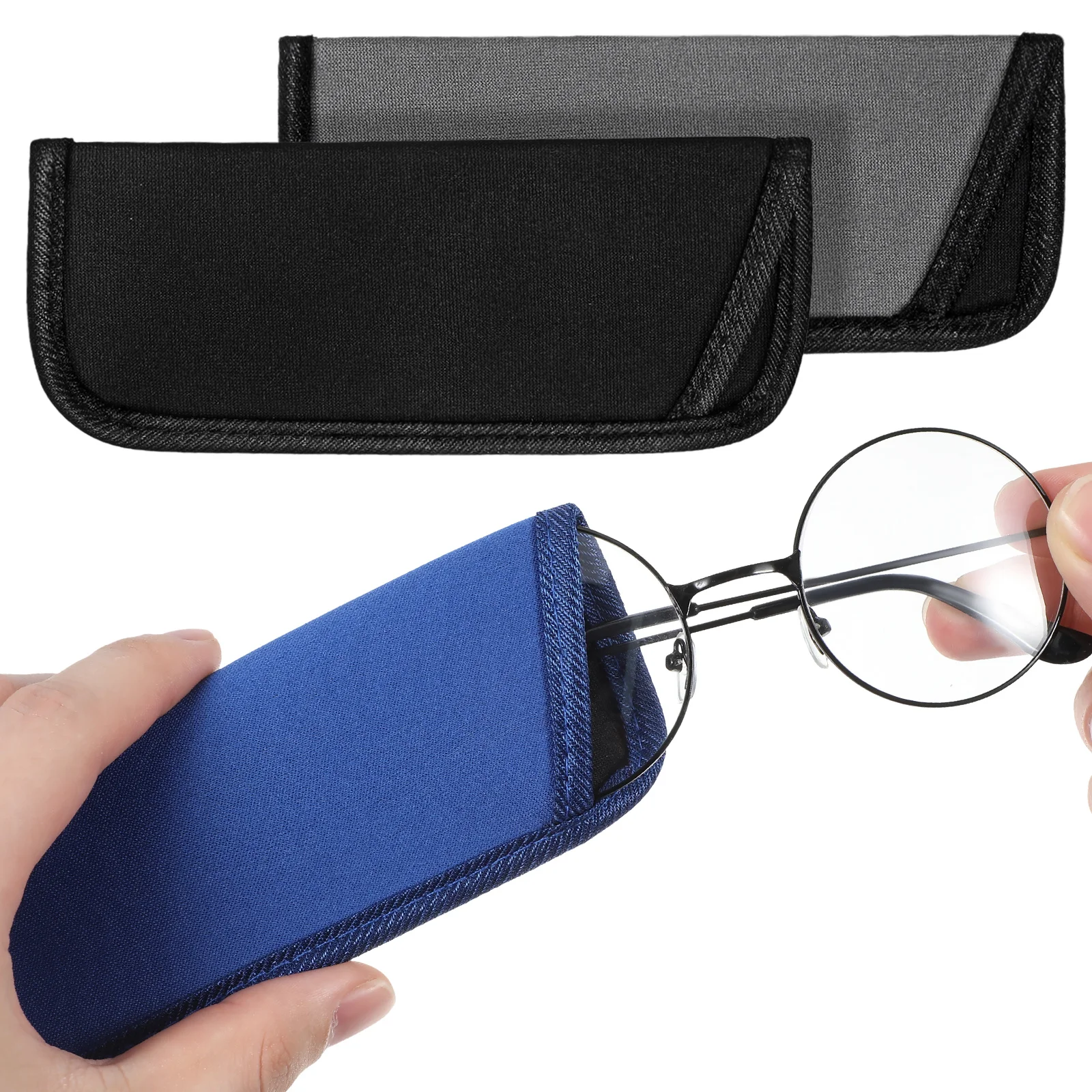 

3Pcs Eyeglasses Case Pouch Protective Holder for Women Men Portable Eyewear Sleeve Storage Bag Eyeglass Case for Women