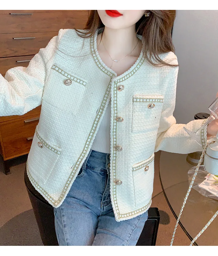 

Tweed Jacket Black Womens Summer Dryfit Cleanfit Wicking Anti-Static Waterproof Anti-UV Sunproof Oil-Proof Stain-Proof All-Match