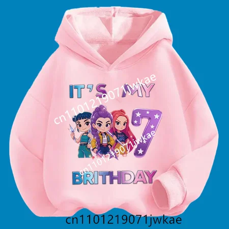 KPop Demon Hunters Figure 3-9 Hoodie for Children Birthday Figure Top Boys Girls Clothes Cartoon Sweatshirt Kids  Clothing Gift