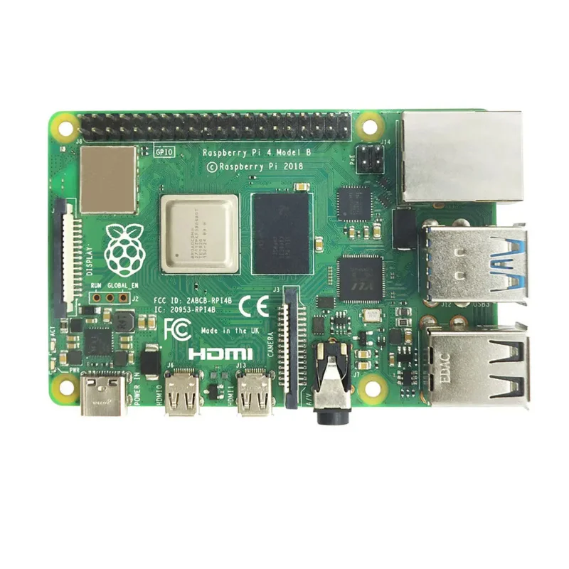 Raspberry Pi 4-disipador de calor de aluminio, modelo B, 2,4G y 5G, WiFi, Bluetooth 5,0, 2GB/4GB/8GB de RAM, caja de fuente de alimentación,