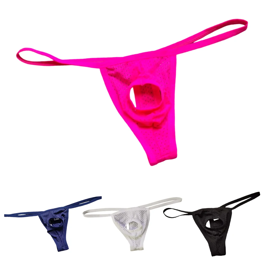 

Men Quick Dry Lingerie Gay Sissy Pouch Low Waist Pantie Sexy Underwear Elastic Breathable Underpants Erotic HombreThong G-String