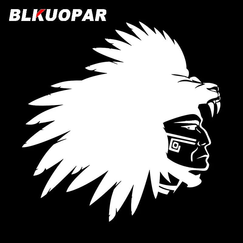 BLKUOPAR Aztec Warrior Car Stickers Vinyl Creative Decal Waterproof Scratch-Proof Air Conditioner Motorcycle Graphics Car Lable