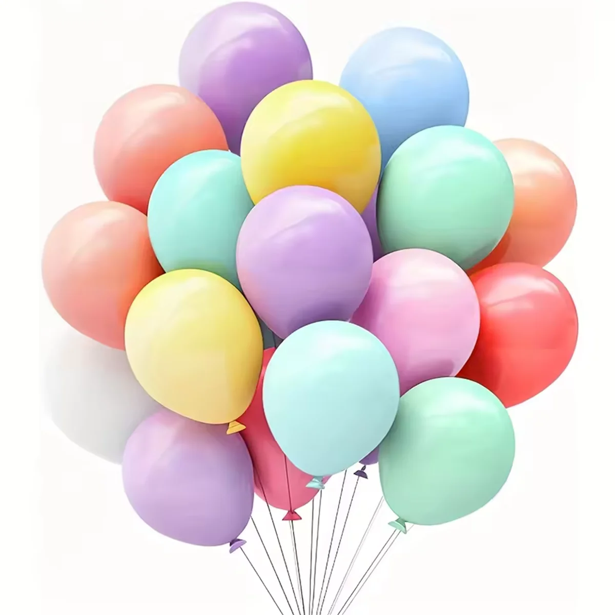 20pcs12 Polegada balões macaron vibrantes multi-cor rosa-infusou tons de arco-íris atraentes balões de látex perfeitos para aniversário