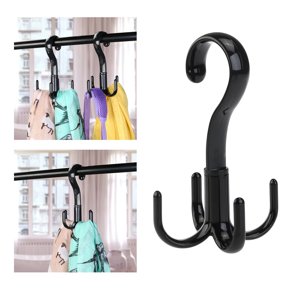 3pcs Rotating Rack Hanger 360 Degree Rotation Large 360 Degree Rotating Claw Rack Hanger Hook Wardrobe Closet Storage Organizer