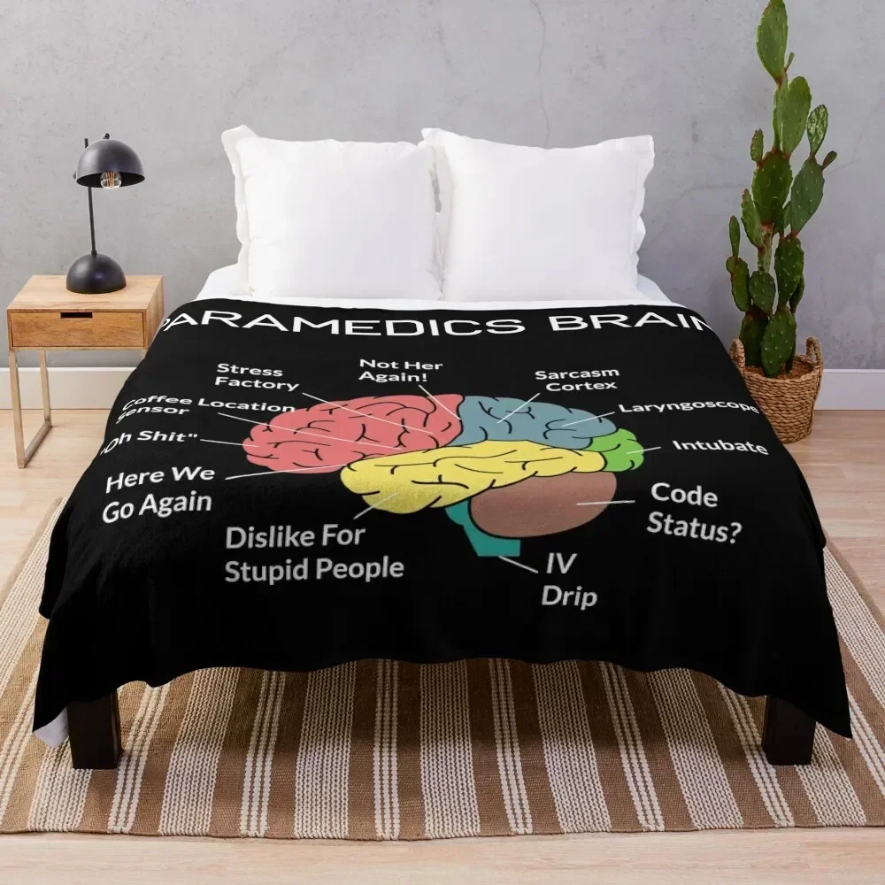 

Paramedics Brain Funny EMS EMT Paramedic Thin White Line Throw Blanket Giant Sofa Hair anime Luxury Brand Blankets